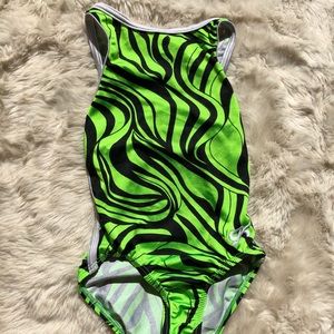Green Zebra Leotard